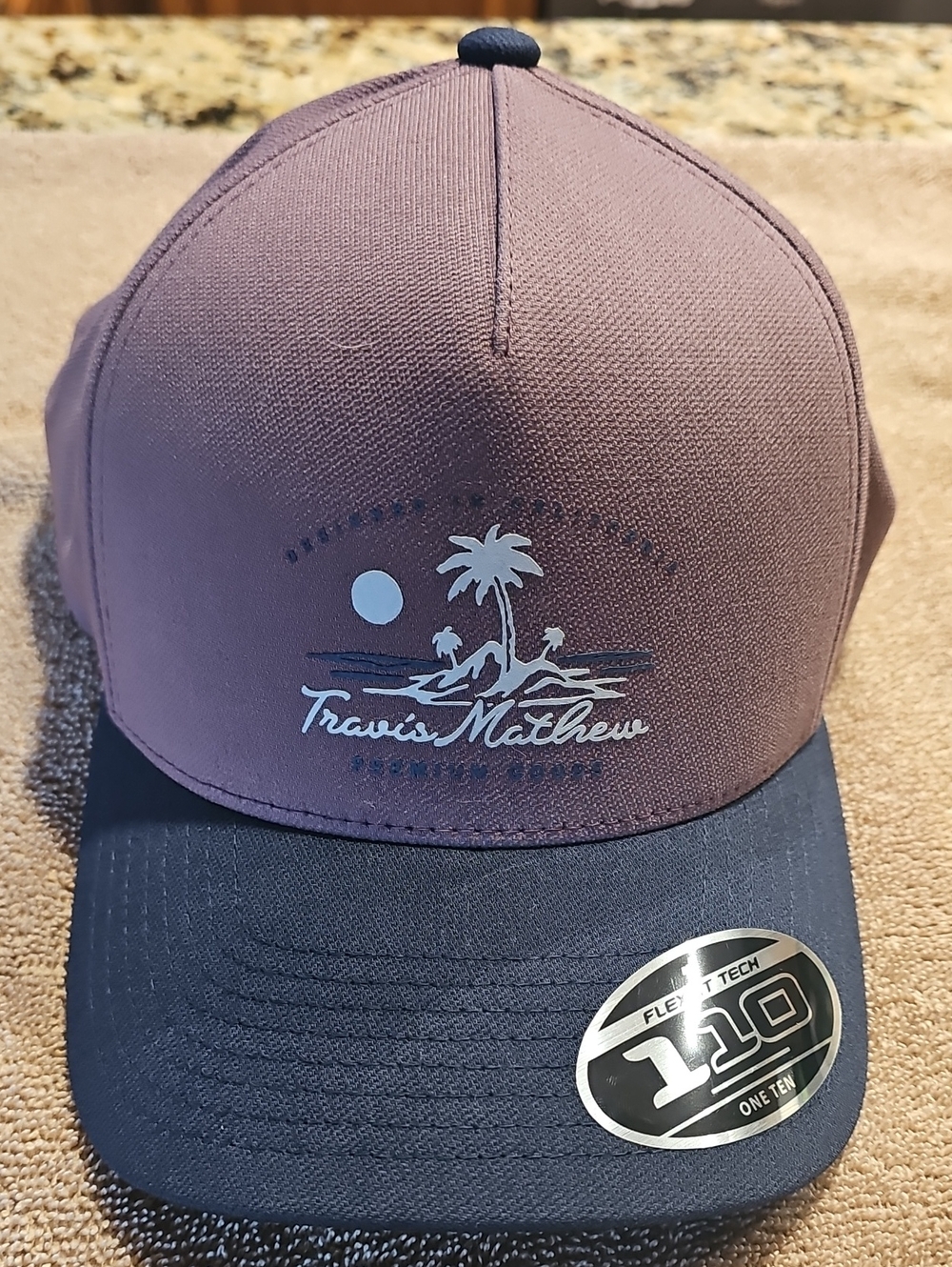 Travis Mathew Mauve Crown Navy Bill Snapback Golf Hat